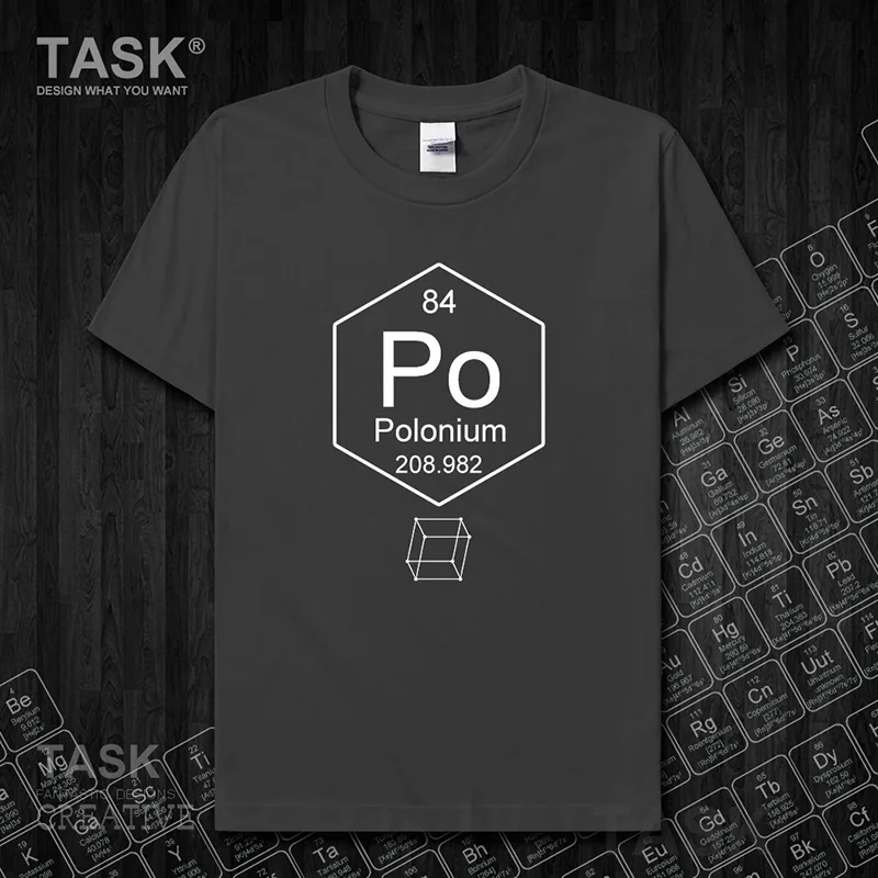 Chemical periotic table 84 Po Chemistry новые топы футболки одежда с короткими рукавами Мужская