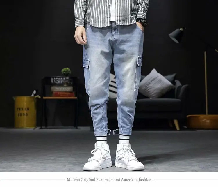 

Male Denim Pants HipHop Trousers Jeans For Mens Pants New Skinny Jeans