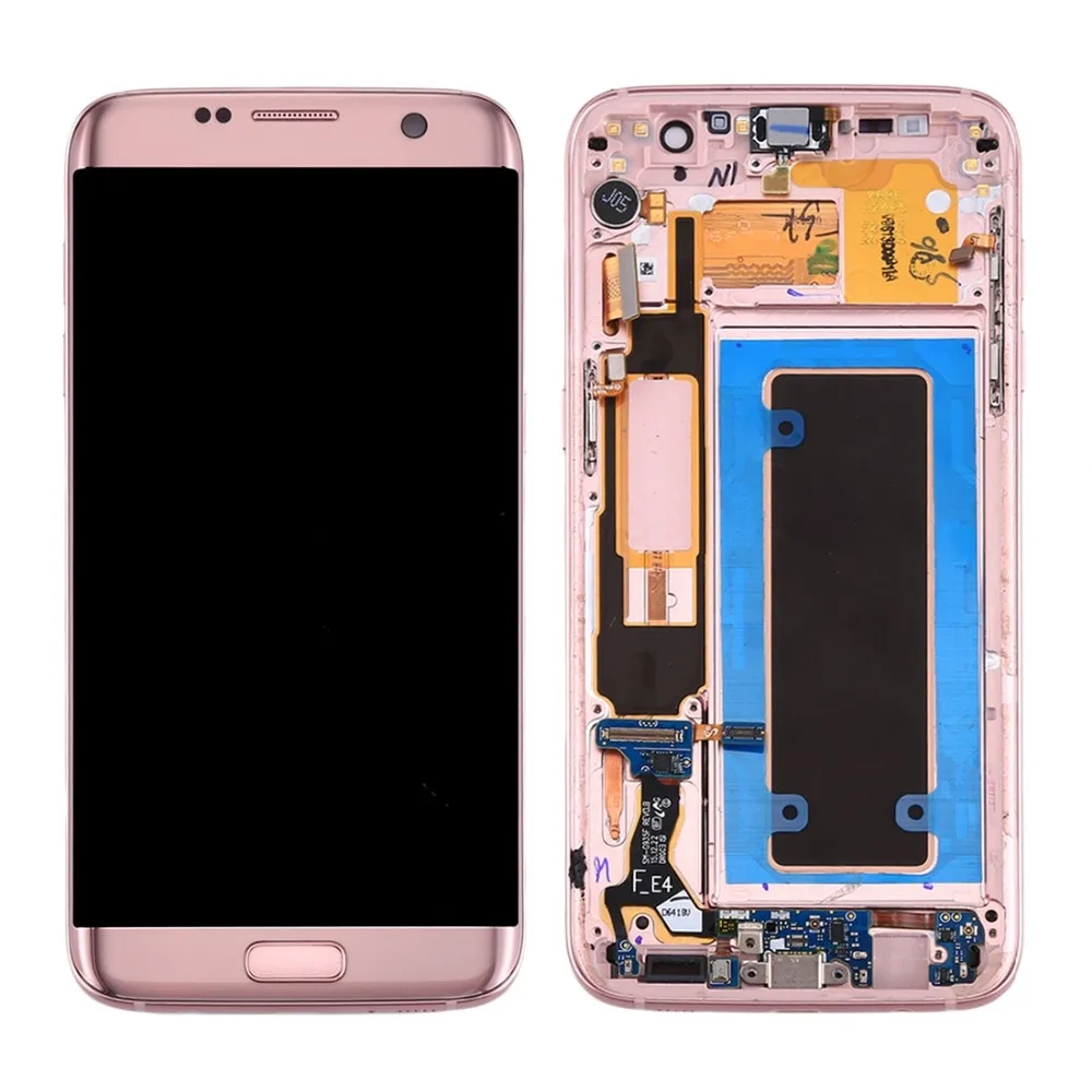 Оригинальный ЖК экран и дигитайзер в сборе для Galaxy S7 Edge / G935F с рамкой платой
