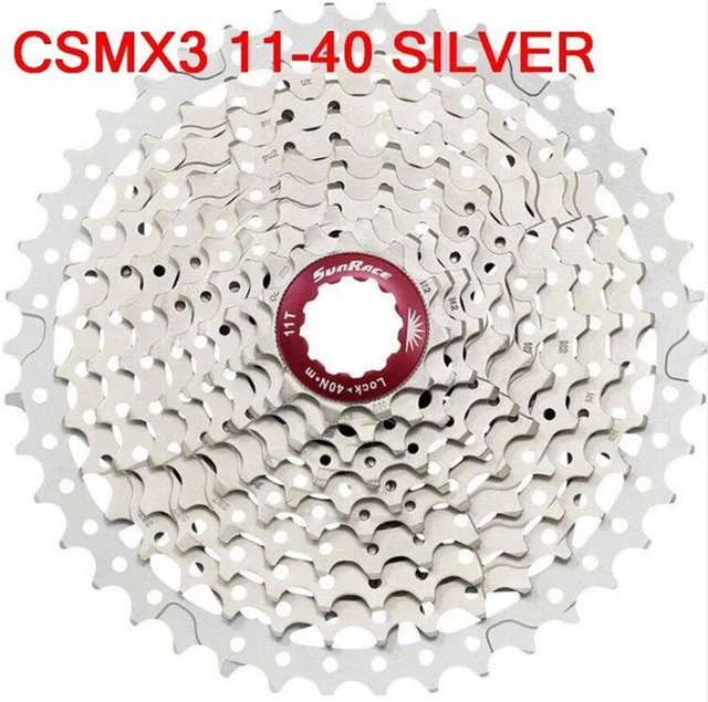 MX3 11 40T Silver Sunrace 10 скоростная кассета CSMS3 CSMX3/11-40 т 42 46T велосипедная кассета для Shimano SRAM маховик 11-40 11-42 11-46 10s кассета - Цвет: MX3 11 40T Silver