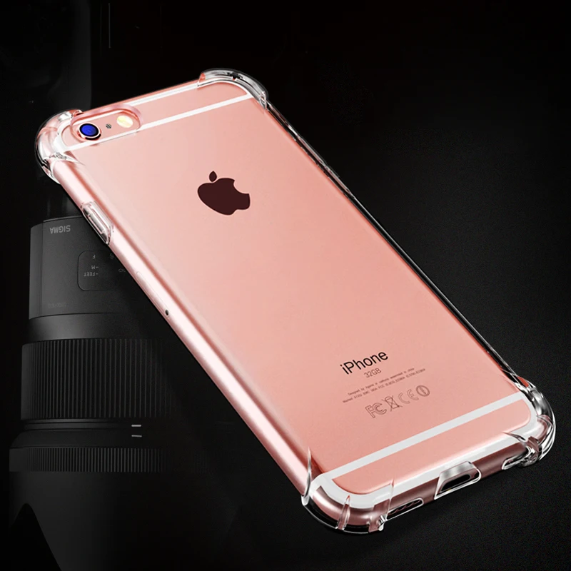 Мягкий чехол с подушкой безопасности на 360 градусов для iphone 11 Pro XS Max XR 7 8 Plus 6 6s X 10 7Plus противоударный прозрачный силиконовый штамп чехол