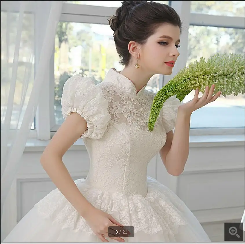 Vestidos De Noiva бальное платье с пышными рукавами мусульманское скромное свадебное