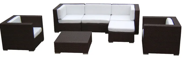 Роскошный уличный плетеный диван для гостиной секционный Набор из 7 предметов|set