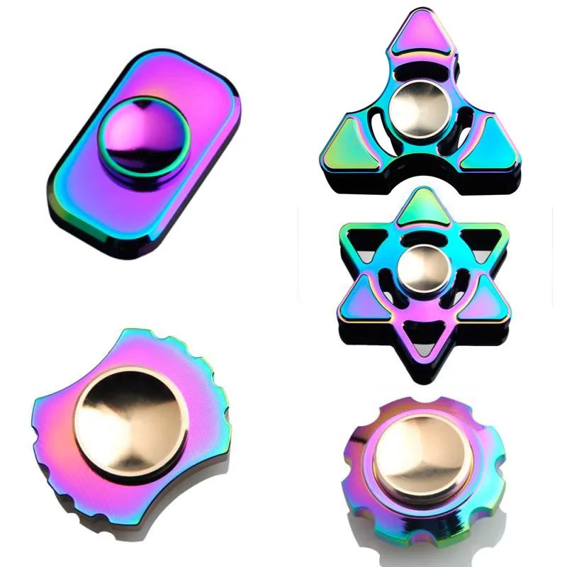 EDC Мульти стиль палец гироскопа металла материал tri Spinner аутизма и СДВГ время
