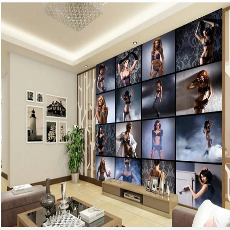 Wellyu пользовательские большие фрески высокой четкости сексуальная девушка