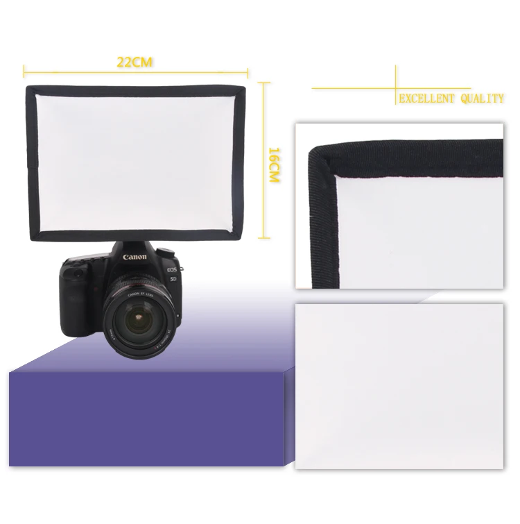 Hpusn студия мини flash light speedlite прозрачный рассеиватель softbox комплект освещения