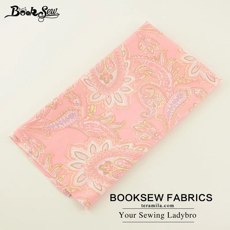 Booksew розовый хлопок саржевая Ткань цветочный узор стеганая ткань для постельных принадлежностей детское лоскутное Скрапбукинг шторы, домашний текстиль