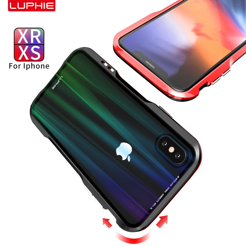 Роскошные Магнитная чехол для iPhone XS Max Coque металлический бампер Apple XR прозрачный