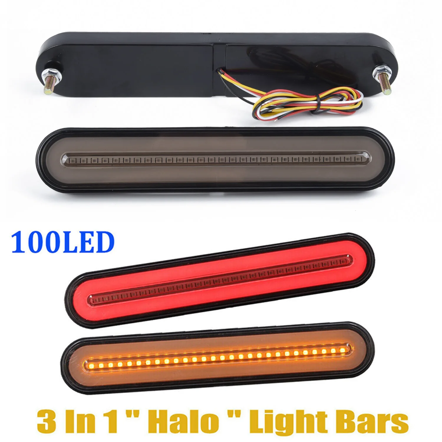 

PC Turn Signal Light 12-24V 233MM*16MM 2835 SMD LED RV Trailer ABS plastic IP67 Waterproof