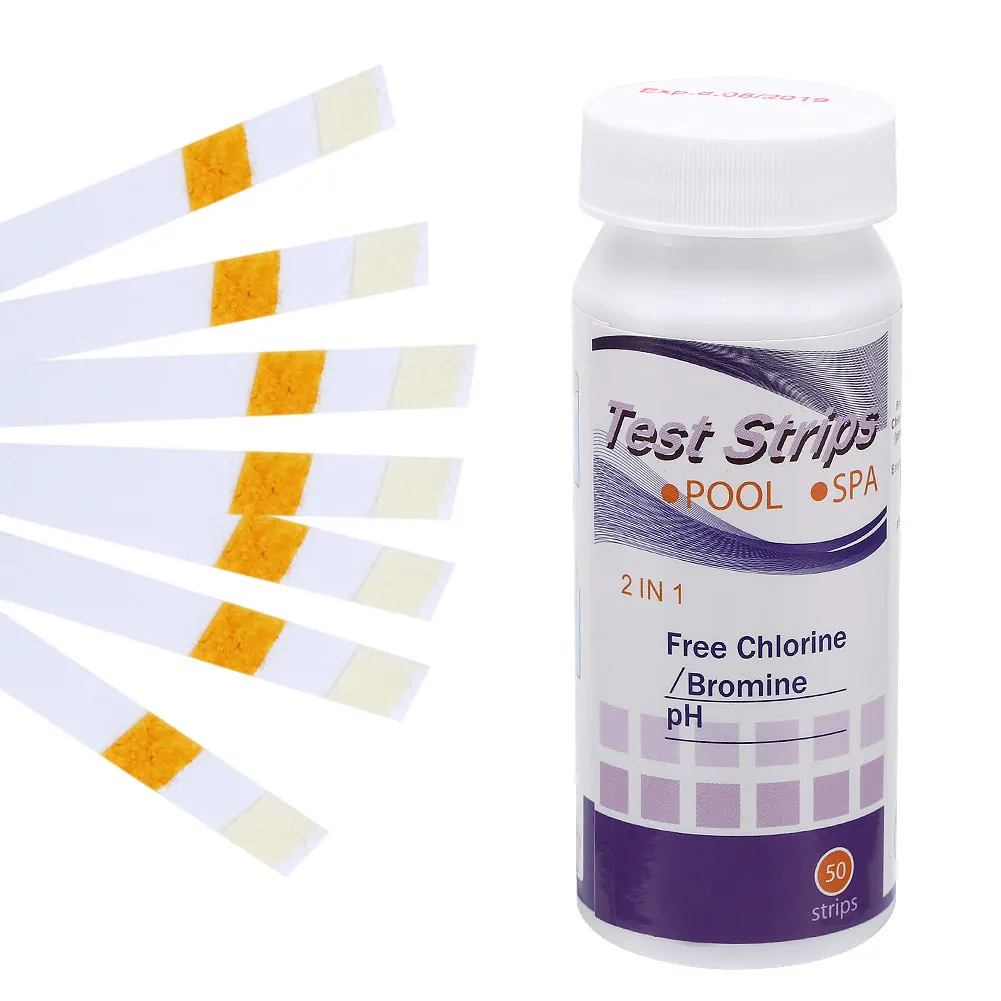 Новинка 50 шт. тест-полоски для бассейна спа-тест горячая ванна хлор PH Щелочность