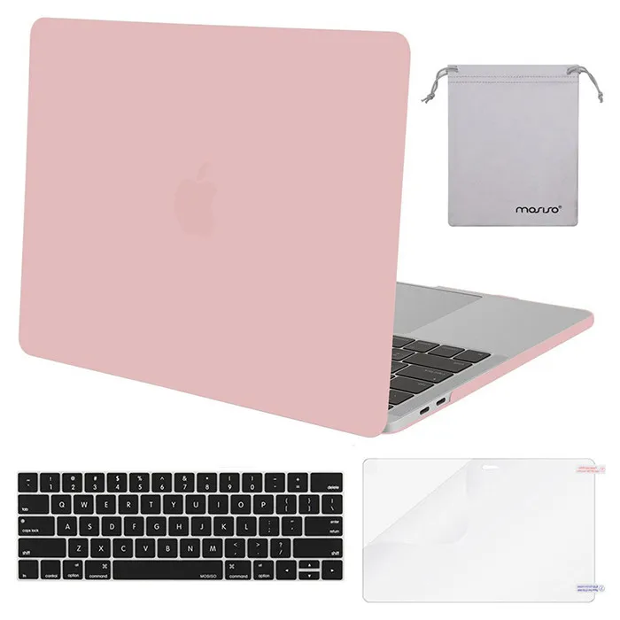 Mosiso ноутбук матовая поверхность Coque чехол для MacBook Air 13 Pro 13 15 15,4 16 retina Touch Bar+ силиконовый чехол для клавиатуры - Цвет: Baby Pink