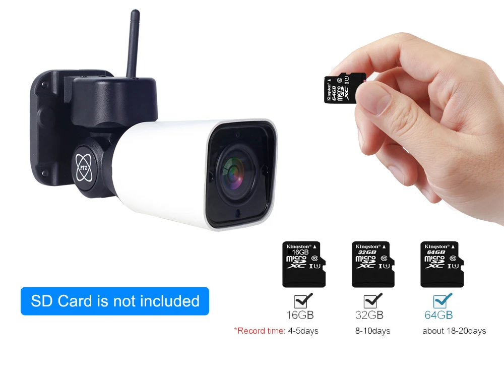 4X оптический зум HD 1080P 2MP Wifi PTZ Bullet IP камера беспроводная CCTV безопасность аудио TF слот для карты Обнаружение движения AP Точка доступа