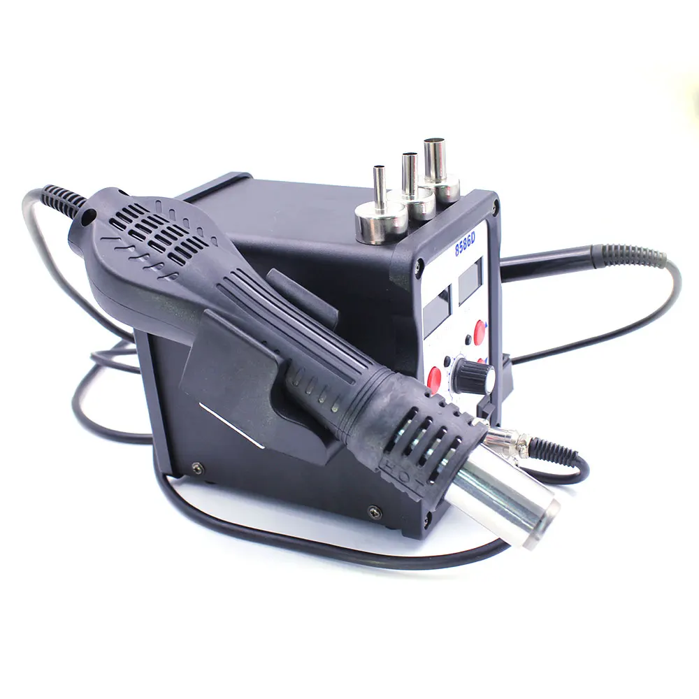 Новая SMD паяльная станция паяльник горячего воздуха Het пистолет 8586D 2в1 110 В/220 В ESD BGA паяльная сварочная машина ремонт распайки с инструментами