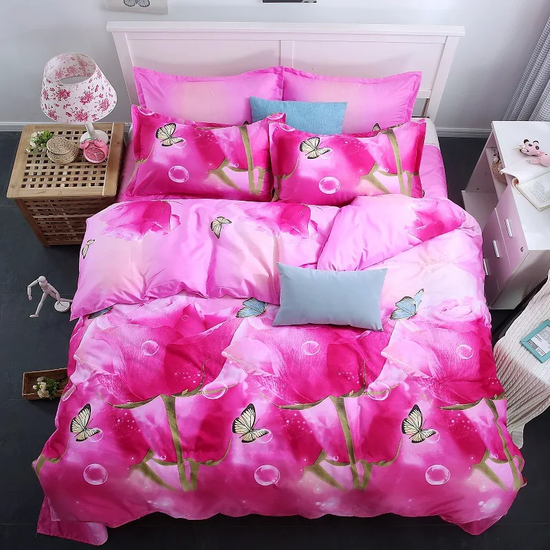 3d Wolf King Size 3/4 шт набор постельного белья пододеяльник/doona покрывало простыня