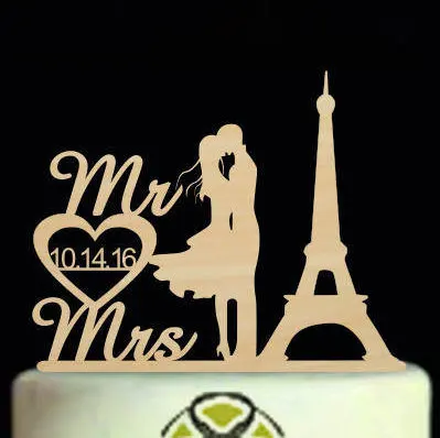 Персонализированные парные деревянные деревенские Mr Mrs Свадебные топперы для