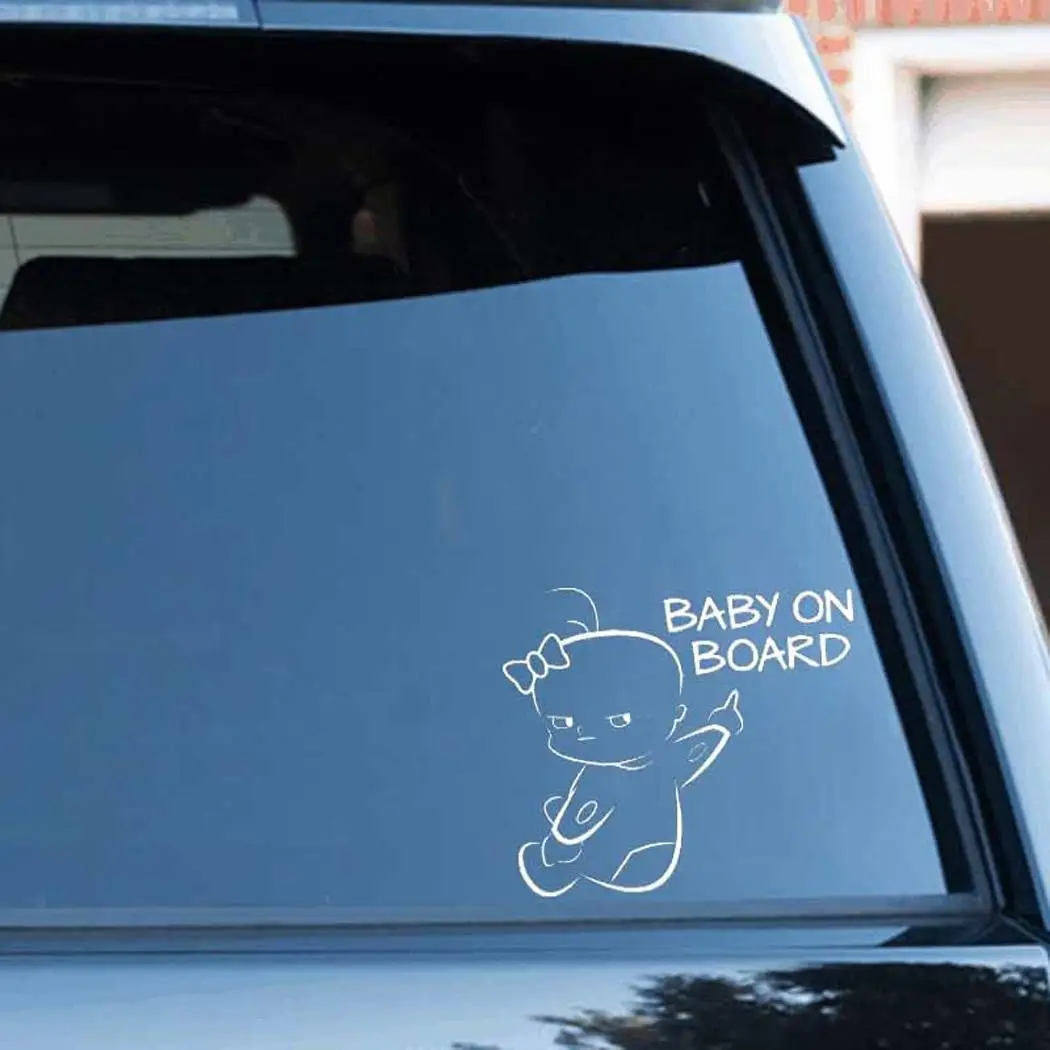 Auto Cute Vinyl Warning Decoration Reflective Sign Body Decal Car Cars Trucks Baby Characters Glue Sticker | Автомобили и