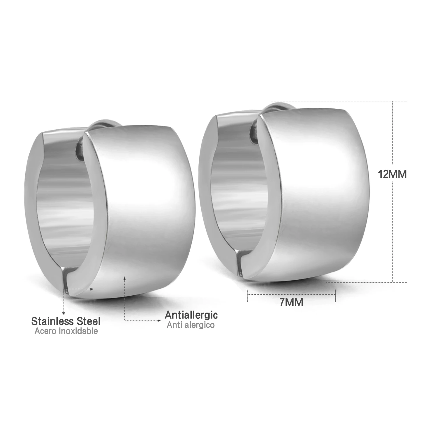 LUXUKISSKIDS 316L черные серьги кольца из нержавеющей стали 2020 модные ювелирные изделия