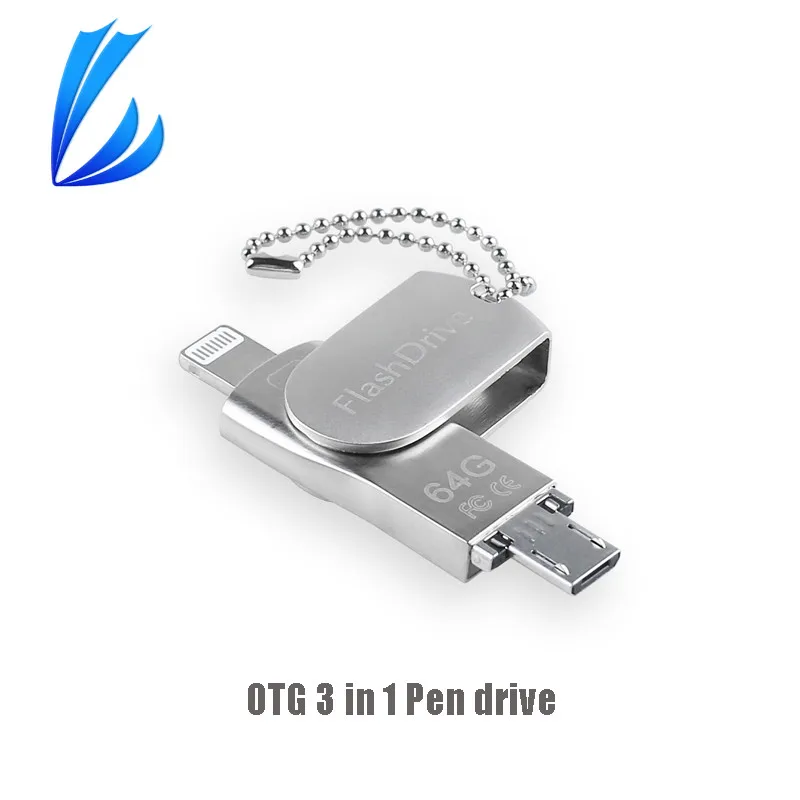 LL trader флеш-накопители USB флэш-накопитель 32/64 ГБ для IOS i-Flash накопитель OTG USB Flash Drive Stick 2,0 для iPhone, iPad, Android память 128G U диск