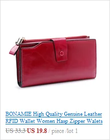 BONAMIE, натуральная кожа, кредитная карта и держатель для ID, для женщин, RFID, бренд, унисекс, модный кошелек для карт, на молнии, органайзер для карт, кошелек для мужчин
