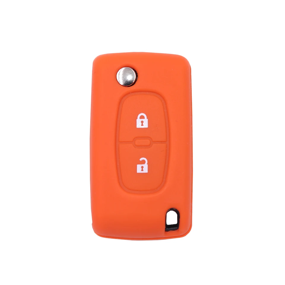 2 кнопки силиконовый чехол для ключей от машины для PEUGEOT 207 307 308 407 408 для Citroen C3 C4 C4L C5 C6 Защитная крышка