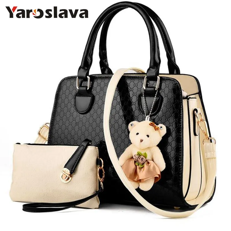 

Модные женские Сумки из искусственной лакированной кожи, элегантные Наплечные сумки-мессенджеры с узором «Аллигатор», 2 сумки/комплект, с и...