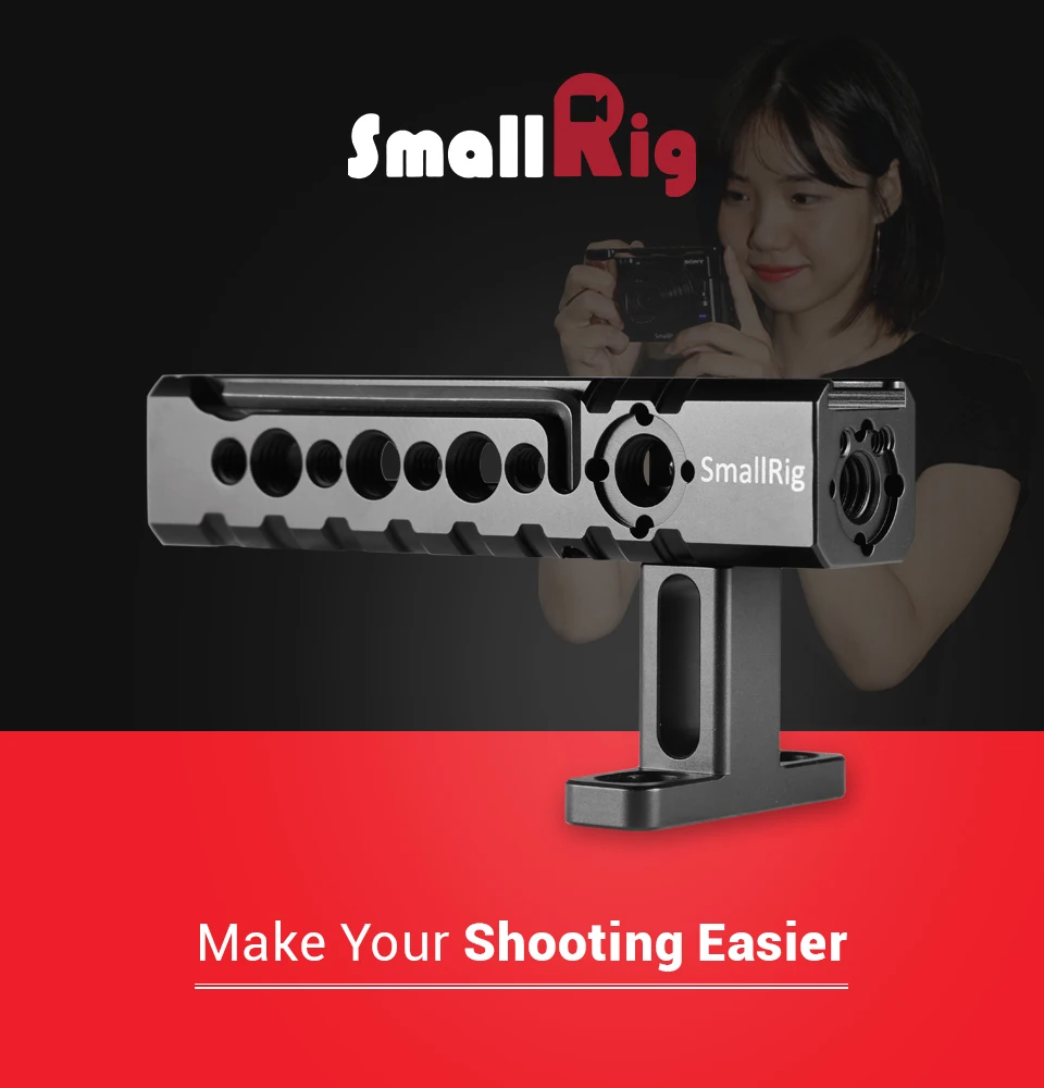 SmallRig DSLR Стабилизатор ручка для камеры с креплением для холодного башмака Arri отверстия для видео ручной съемки 1984