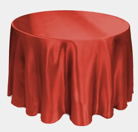 REd Livia Event Tex круглая сатиновая скатерть для свадебных мероприятий, вечерние, банкетные, гостиничные украшения, атласная Скатерть для обеденного стола - Цвет: REd