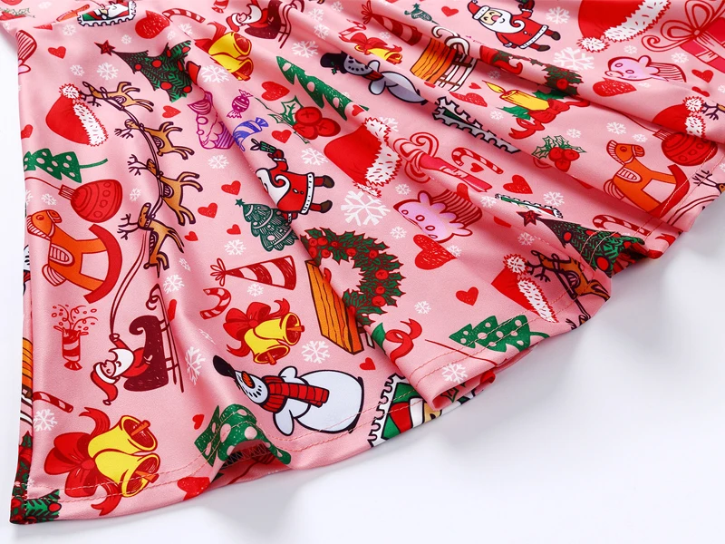 Girls Clothing New Year Festival Santa Costume girl party dress Christmas Clothes Long Sleeve Pageant Party Princess Dress 2~8T | Детская