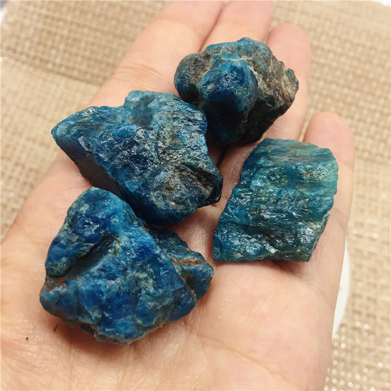 4 шт. натуральные необработанные драгоценные камни из голубого апатита|Камни| |