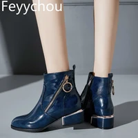 women boots autumn winter martin shoes high heel zip pointed toe ankle 2018 new sexy fashion patent leather black blue wine red