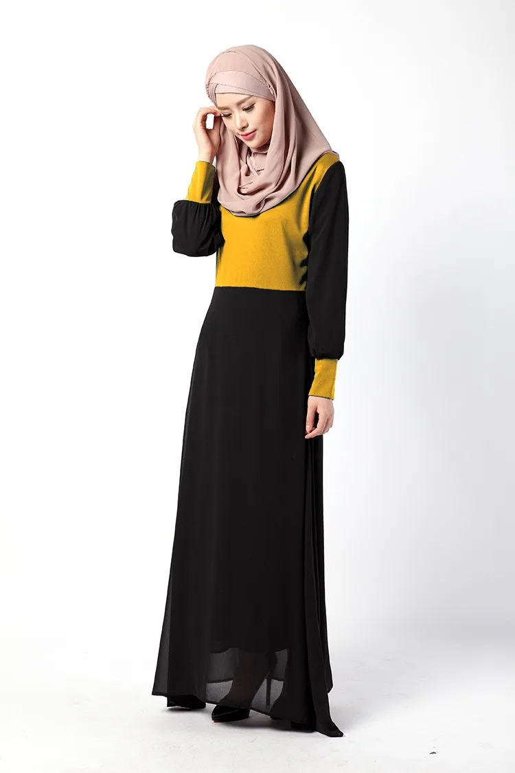 

Fashion Muslim Women Dress Abaya Dubai Jibabs Kaftan Long Sleeve Waisted Shape Dress Printng Robe Arab Garment Muslim Dresses