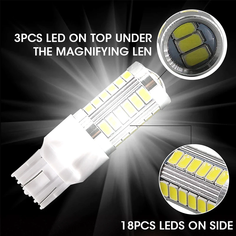 Roadot 10x Белый 7443 7440 T20 33 SMD RV Кемпер указатель поворота Стоп сигнал лампы 12 V 24 стоп