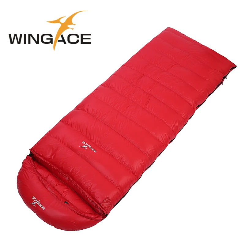 

WINGACE Adult Winter Sleeping Bag For Tourism Fill 2000G 3000G 4000G Goose Down Outdoor Camping Envelope Sleeping Bag Travel