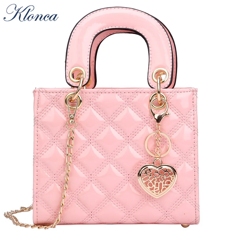 Klonca High Quality PU Leather Female Handbag Classic Diamond Lattice Women Shoulder Bag 2019 New Fashion Casual Bags | Багаж и сумки