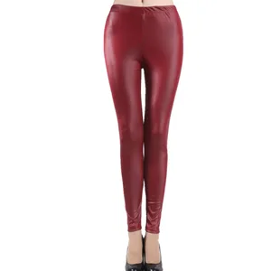 Облегающие Легинсы LOBEIOK из искусственной кожи для женщин и девочек, легинсы средней посадки, размеры S, M, L, XL, XXL, XXXL