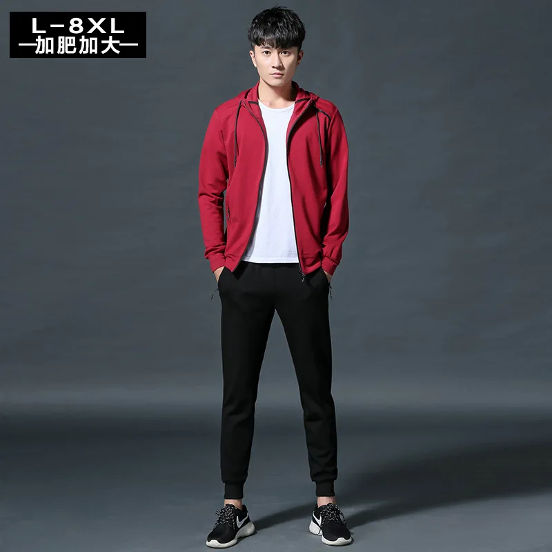Большие размеры 4XL 5XL 6XL 7XL 8XL мужские спортивные костюмы комплекты для бега