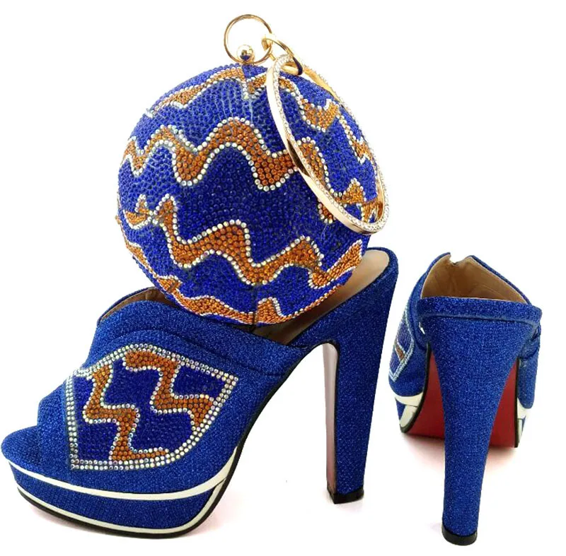 2017 Новый Женский Насосы Итальянской Обуви И Сумках Набор Африканская Свадьба и