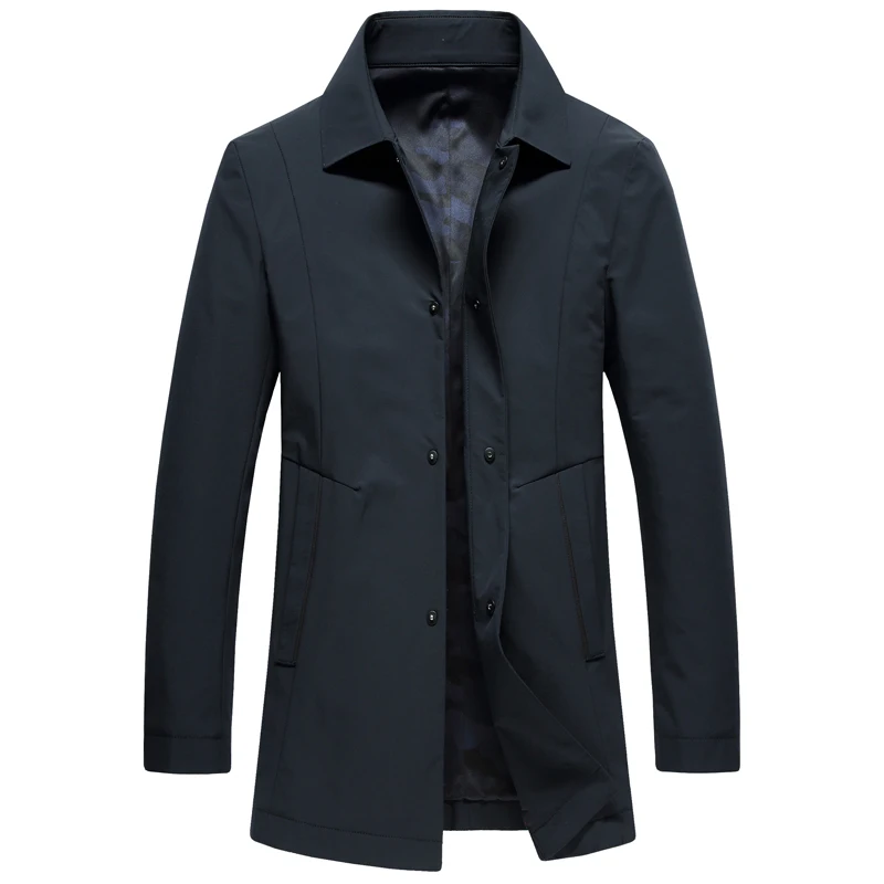 Brand autumn men's trench coats slim fit men and casual jackets 2018 dress mens black/blue windbreaker plus size M-3XL | Мужская