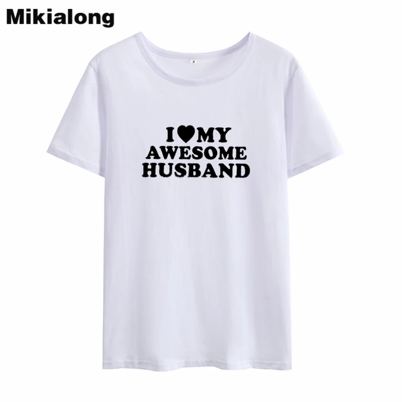 Фото Забавная женская футболка Mikialong с надписью I Love My Φ 2018 100% хлопок коротким рукавом Забавная женская футболка Mikialong с надписью I Love My Φ 2018 100% хлопок коротким рукавом