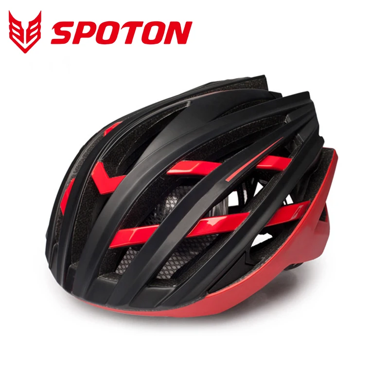 SPOTON Черные Велосипедные Шлемы Мужчины Женщины Шлем Легкий Горная Дорога