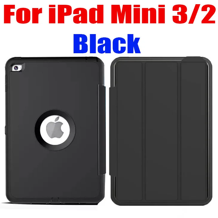 Для iPad Mini 4/3/2/1 Smart Cover+ Силиконовые ТПУ Жесткий чехол-накладка с рисунком чехол дети Безопасный бронированный противоударный чехол Heavy Duty с Экран протектор IM408 - Цвет: For ipad mini3