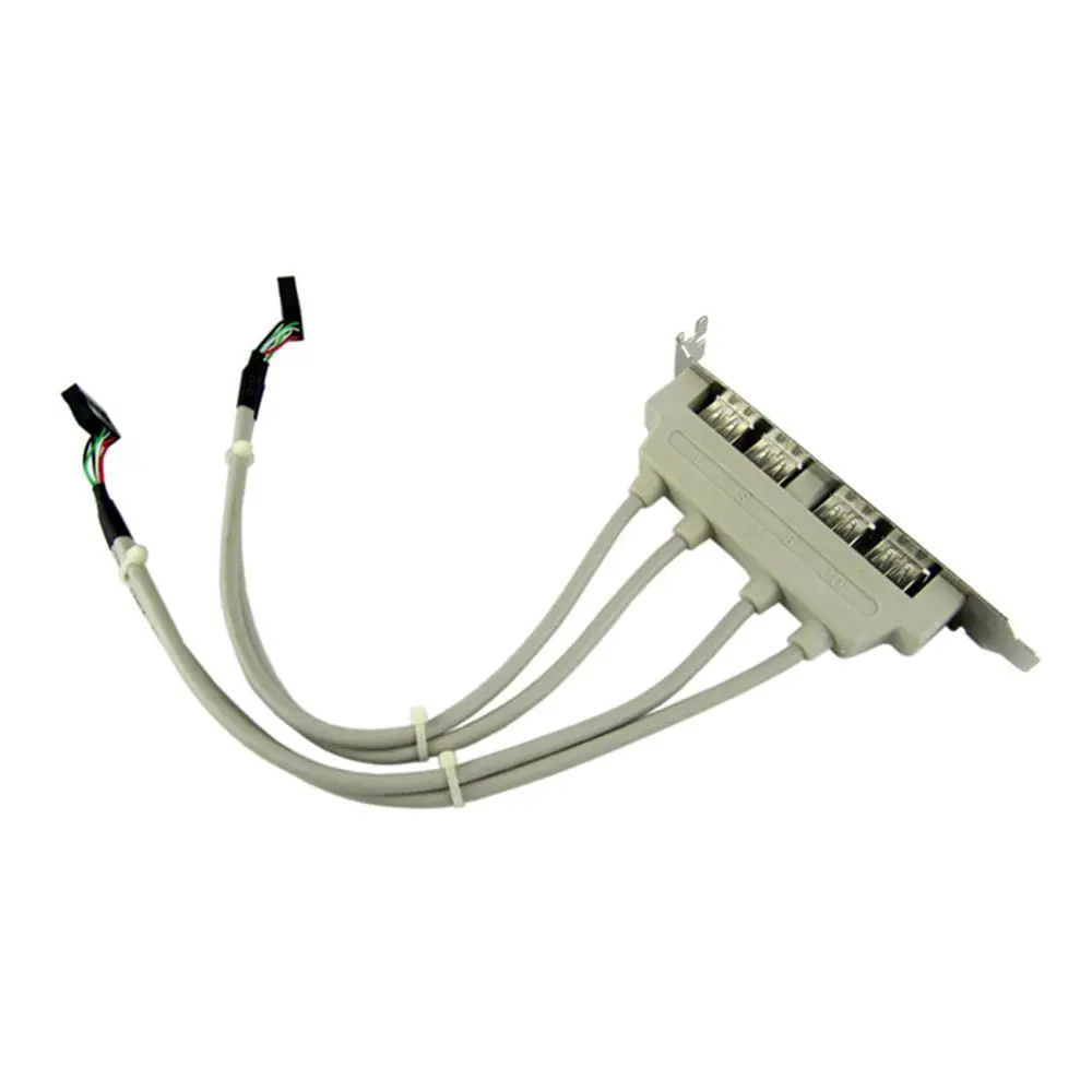 Переходник для материнской платы PCI 4 порта USB 2 0 гнездовой разъем 9 p с кронштейном