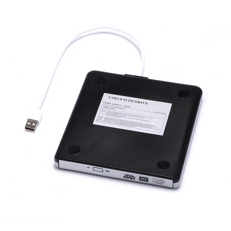Внешний флэш накопитель KuWfi USB 2 0 тонкий портативный внешний VCD/CD/DVD плеер