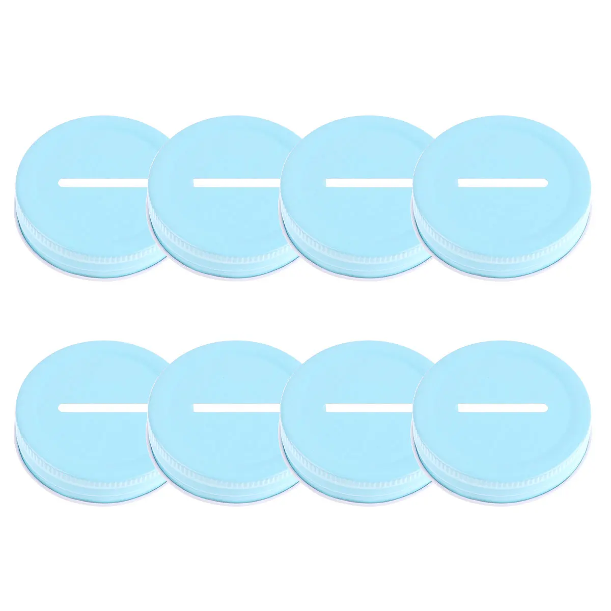 Light Blue 8 шт нержавеющая сталь Мейсон банка крышки металлические стеклянные банки крышки стеклянная бутылка крышка Копилка крышка с отделением для монет для консервных банок 70 мм - Цвет: Light Blue
