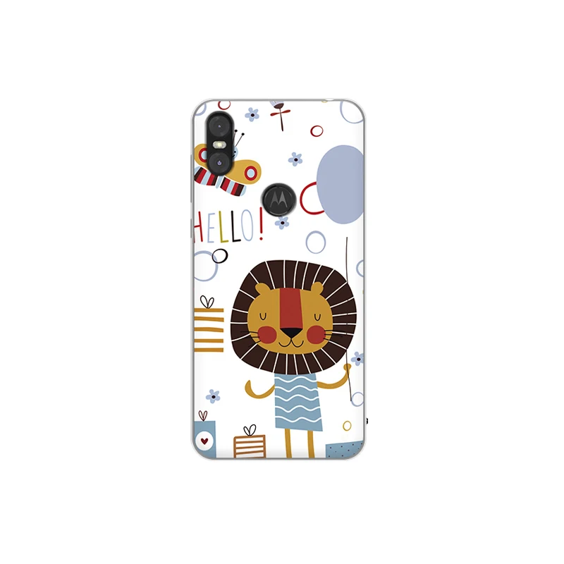 13 5,9 ''Para Для Moto One чехол силиконовый мягкий Лев задняя крышка для Motorola Moto One чехол TPU чехол для Motorola P30 Play XT1941 - Цвет: 13