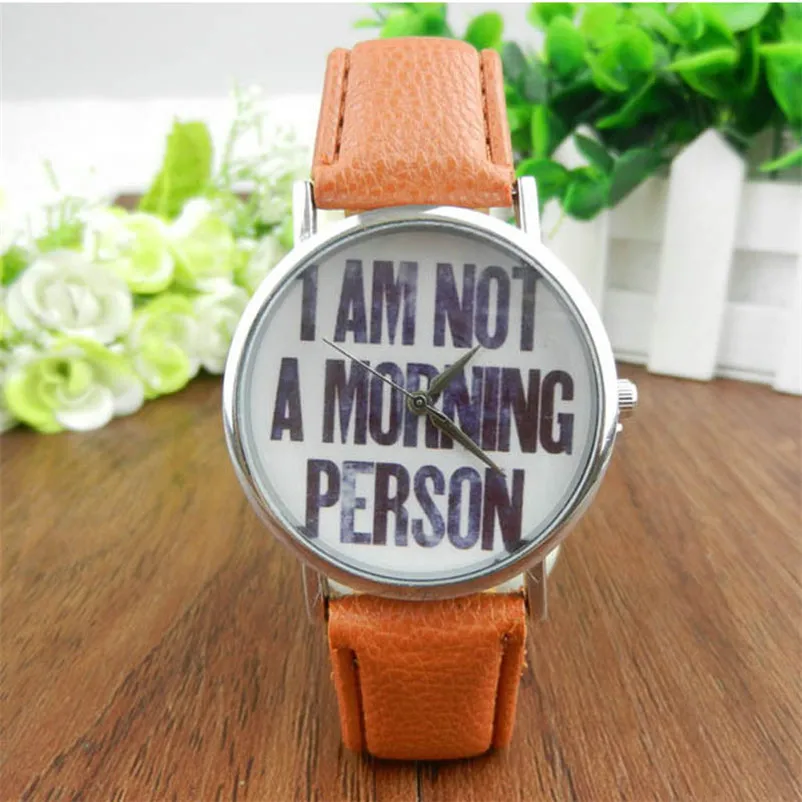 Женские часы повседневные английские буквы женские для мужчин кожаный ремешок