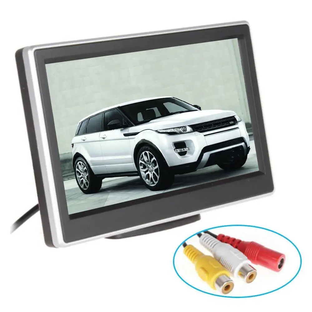 4.3 inch LCD display auto rear view backup Monitor Screen For parking reversing Anti-glare Blue car Mirror Montior car-detector |