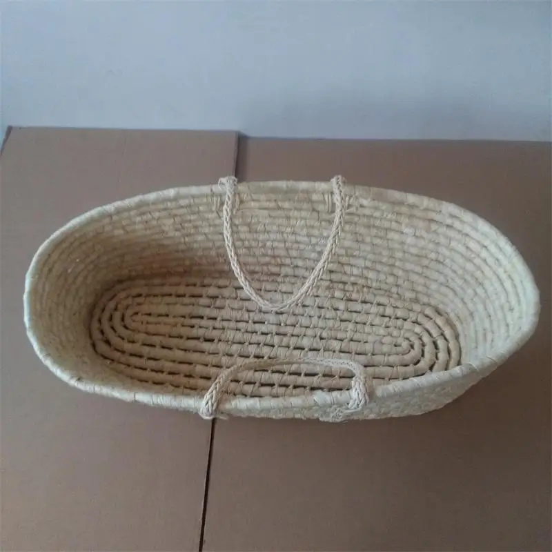 Белый Плетеная корзина для детской кроватки, детская корзина для сна, детская корзина для кровати, защита для кроватки для новорожденных, украшение детской комнаты - Цвет: Белый