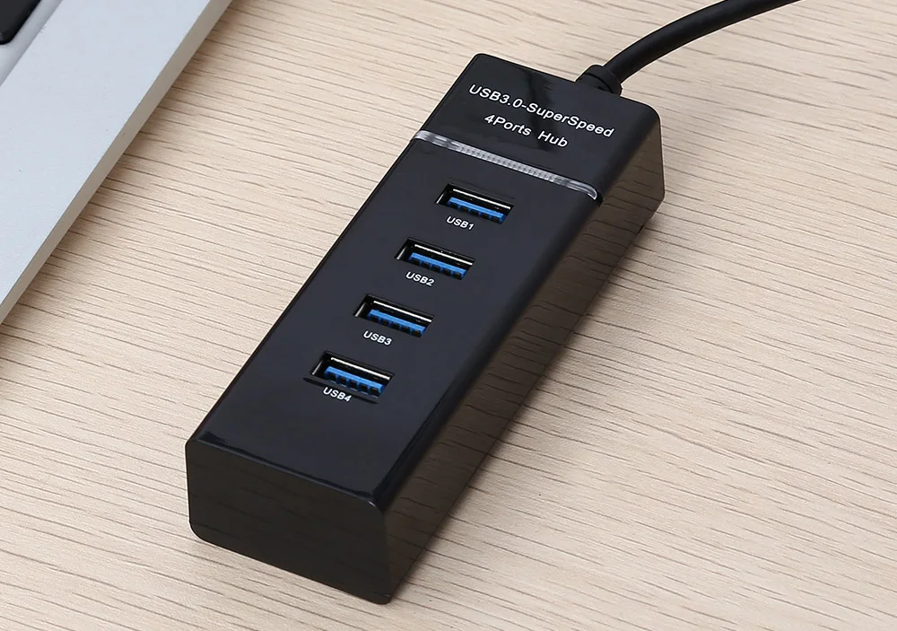 Высокоскоростной концентратор USB 3 0 4 порта 5 Гбит/с Разветвитель совместимый с 2 1