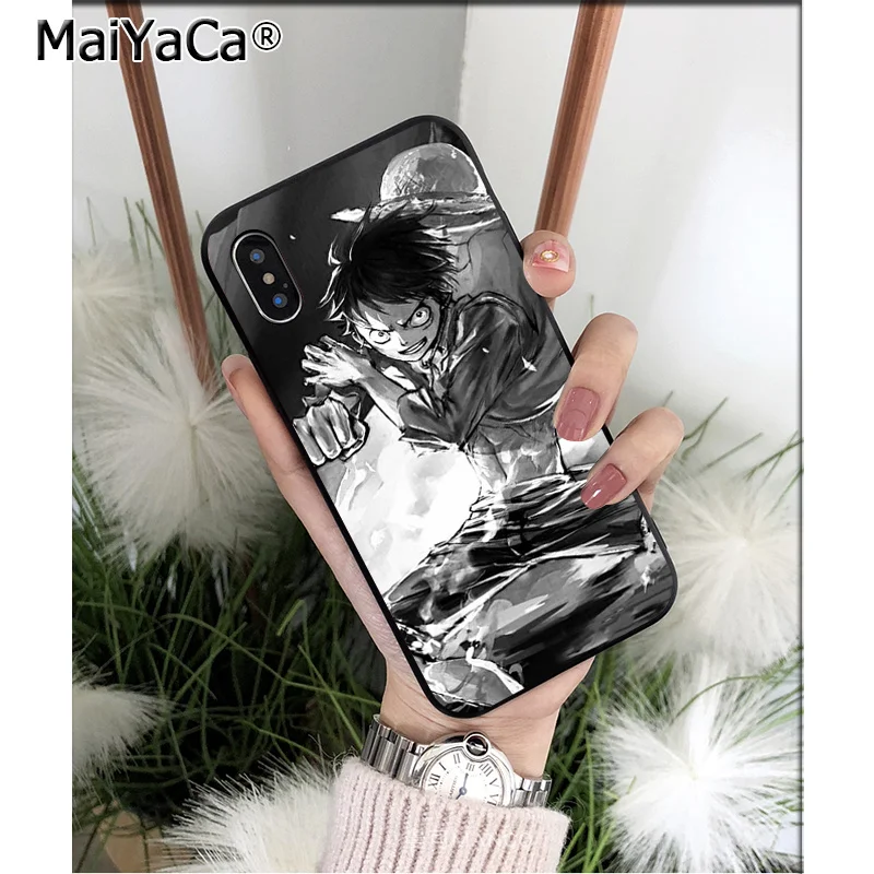 MaiYaCa Аниме One Piece Monkey D Luffy TPU мягкие Аксессуары для телефона чехол Apple iPhone 8 7 6 6S Plus X XS